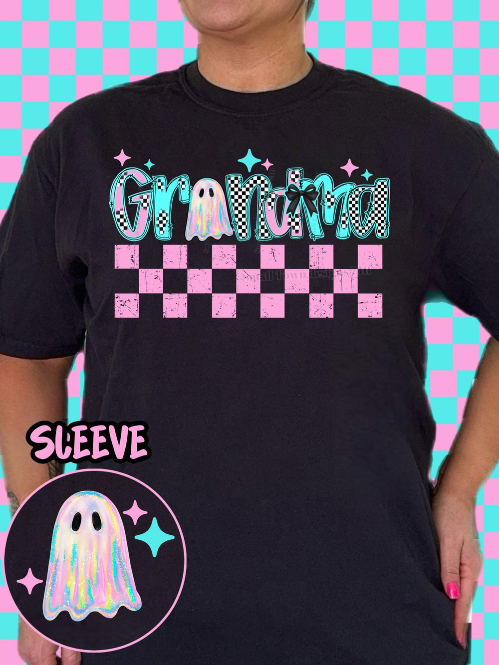 Grandma Holographic Ghost DTF transfer design – image 1