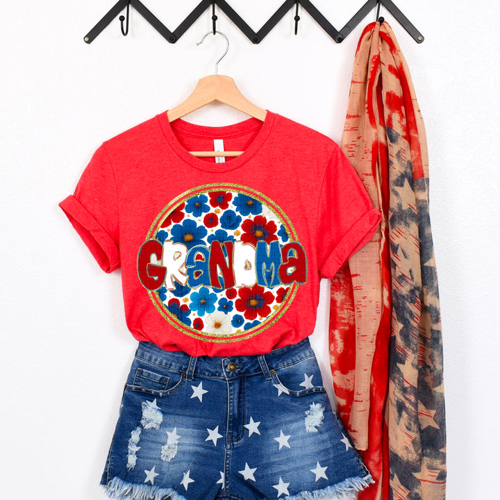 FLORAL 4TH OF JULY GRANDMA