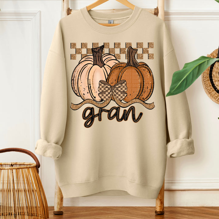 GRAN FALL CHECKERED GLITTER PUMPKIN