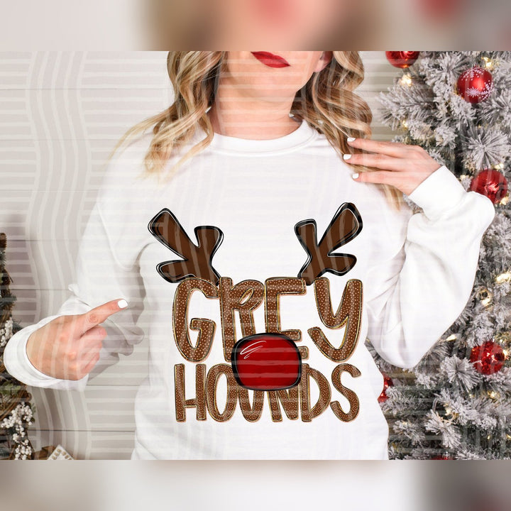 Greyhounds Deer Antler Mascots DTF transfer