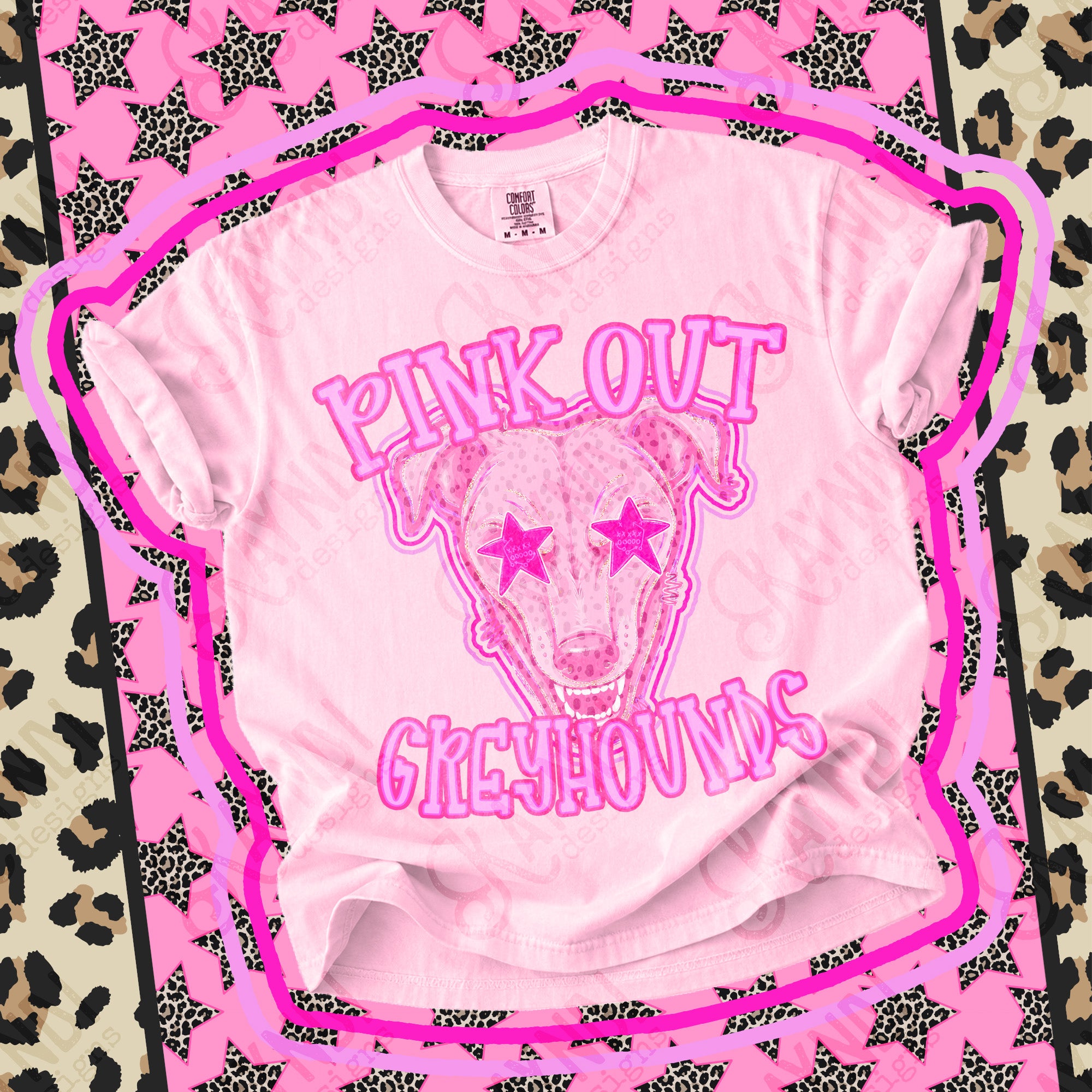 Pink Out Mascots Greyhounds mockup