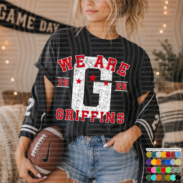 Varsity Initials White Outline Mascots Griffins design