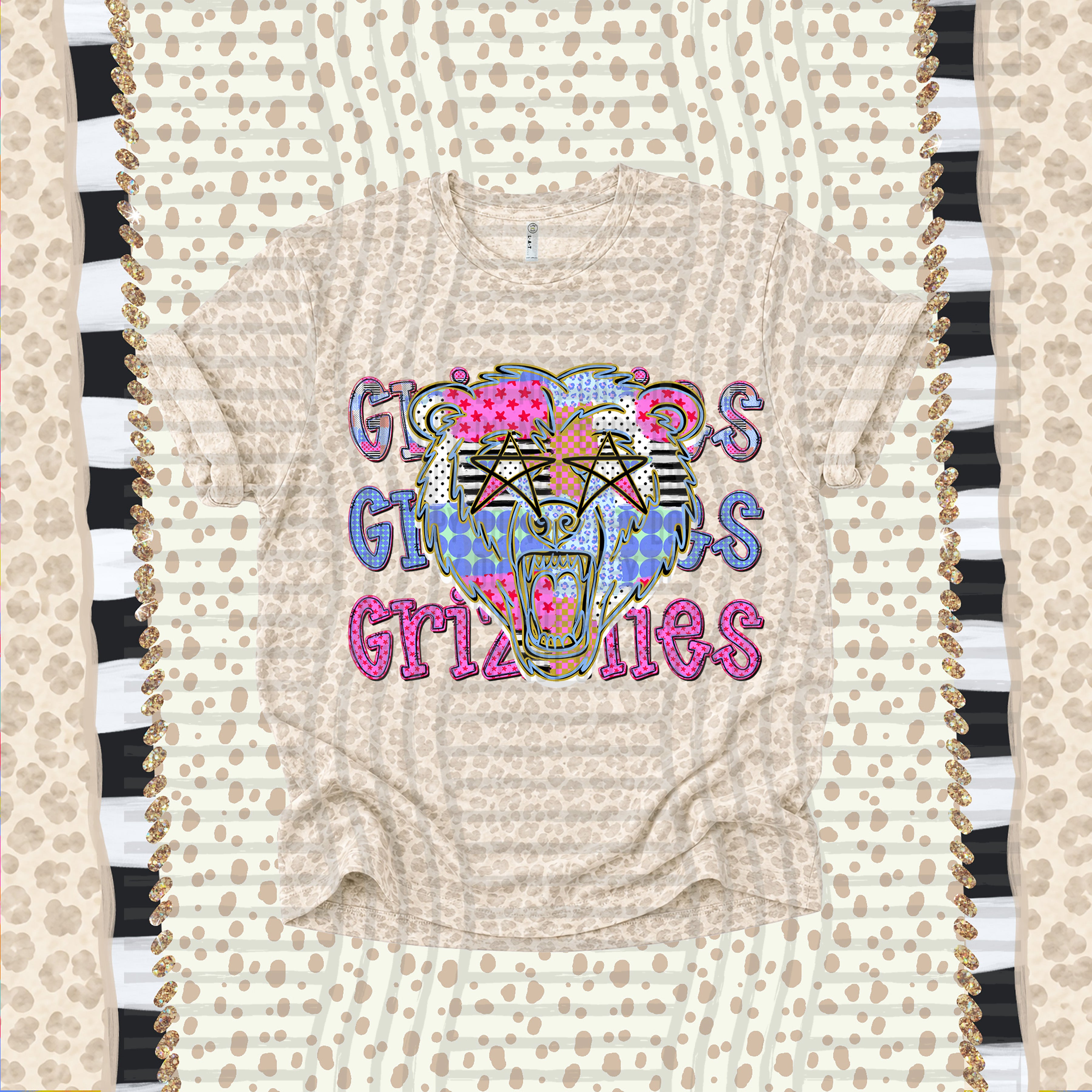 Dolly Doodle Mascots Grizzlies design