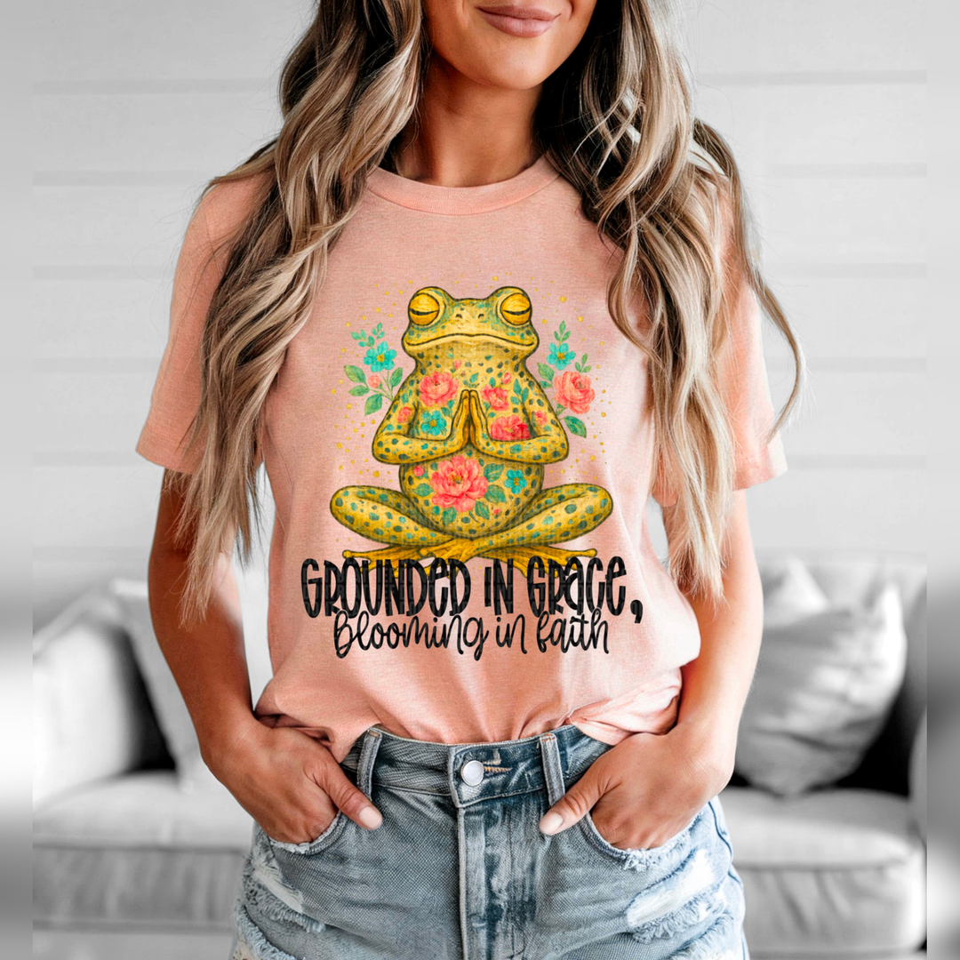 Grounded in Grace Frog – DTF Transfer – product image