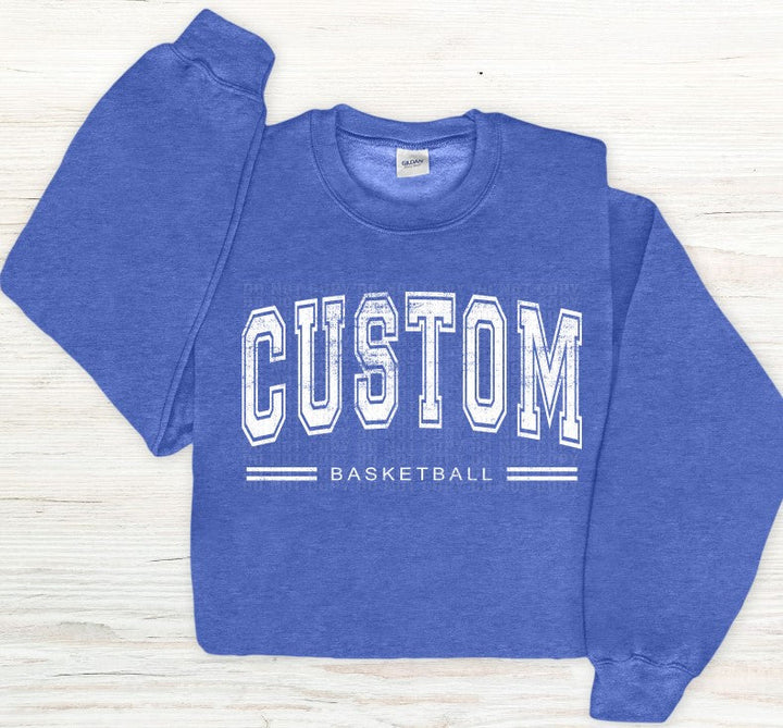 Grunge Varsity Sport basketball custom transfer design
