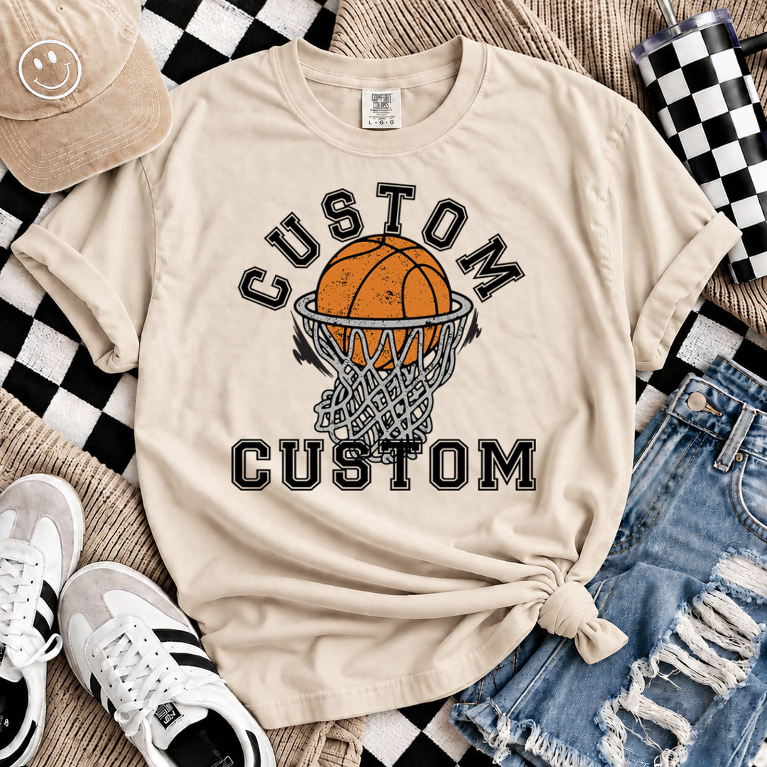 Grunge Mascot Sport basketball DTF transfer mockup