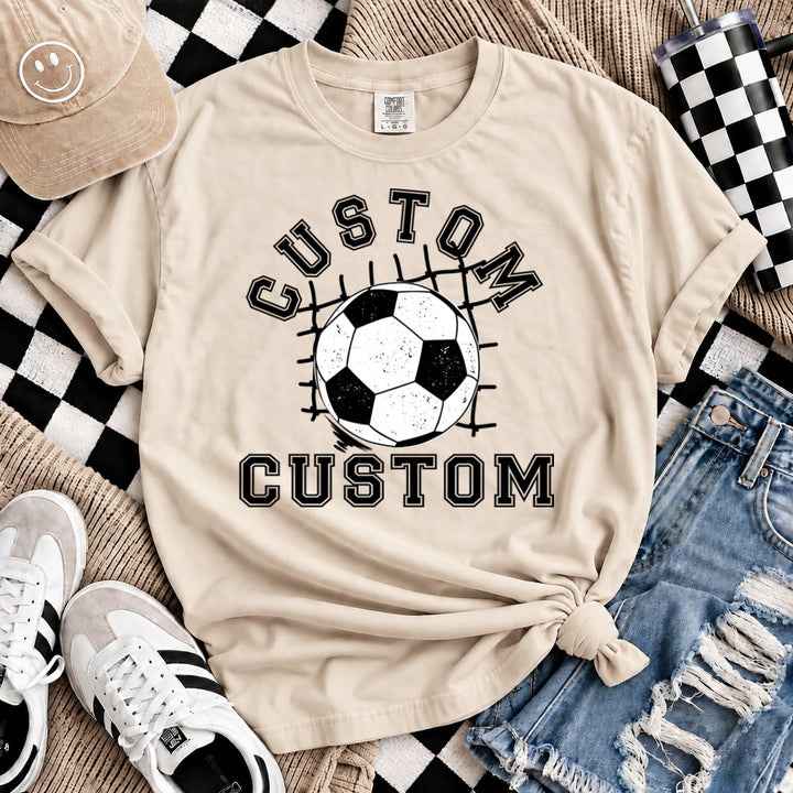 Grunge Mascot Sport soccer DTF transfer mockup