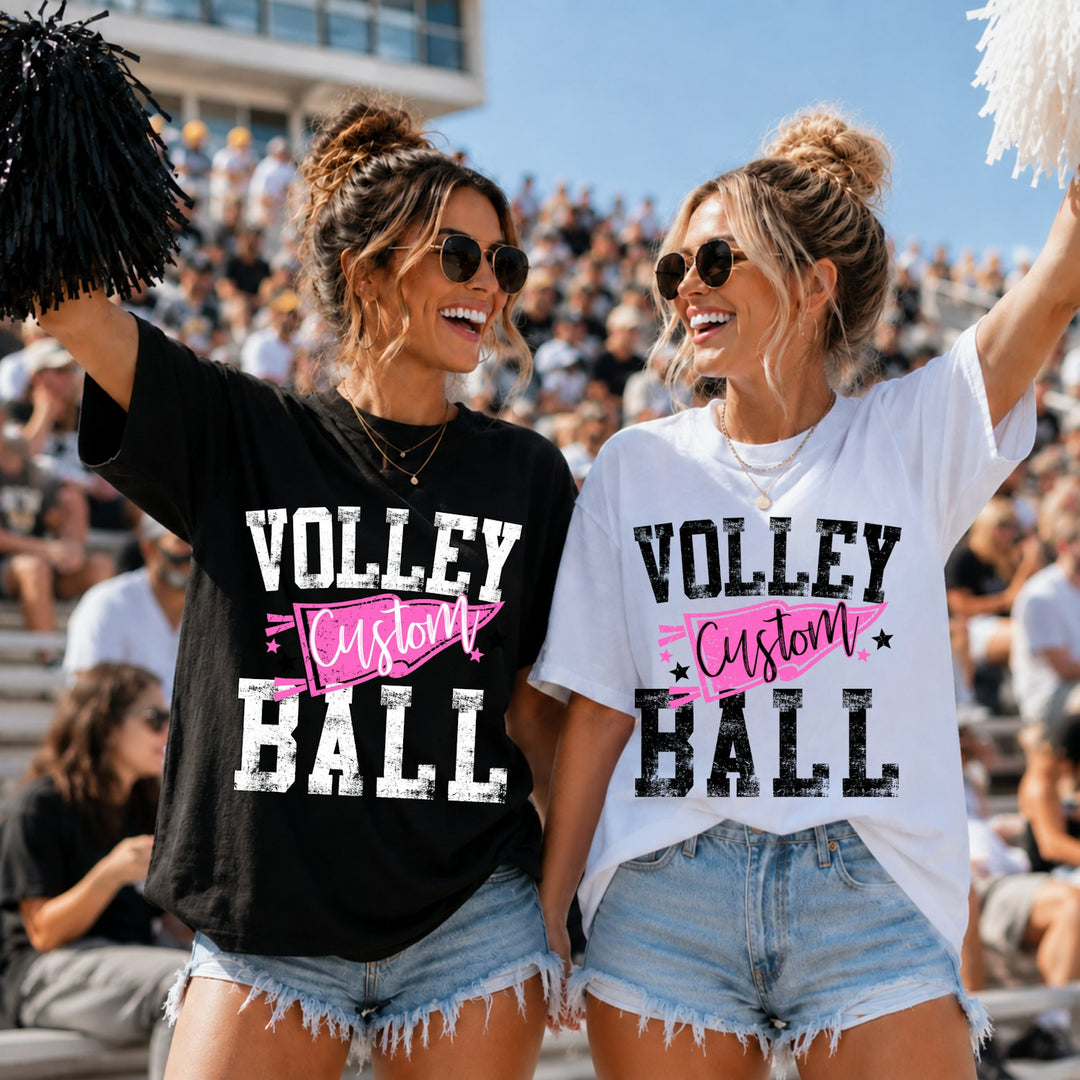 Grunge Pennant Volleyball customizable DTF transfer mockup
