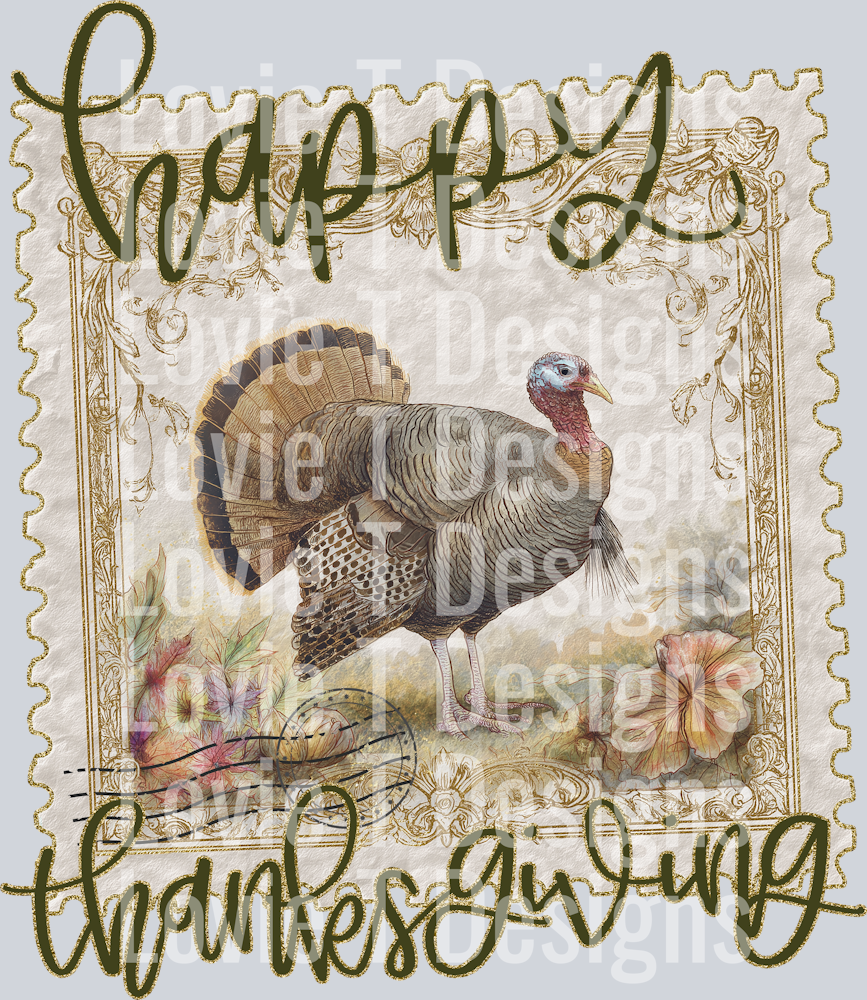 HAPPY THANKSGIVING POSTAGE STAMP