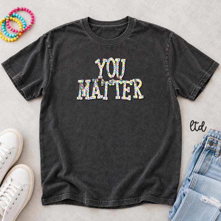 You Matter Polka Dot Happy Words DTF transfer mockup