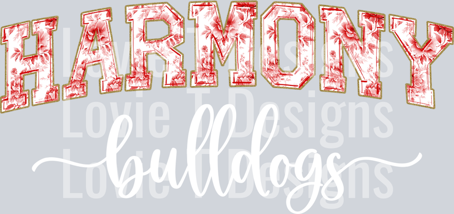HARMONY BULLDOGS RED TOILE