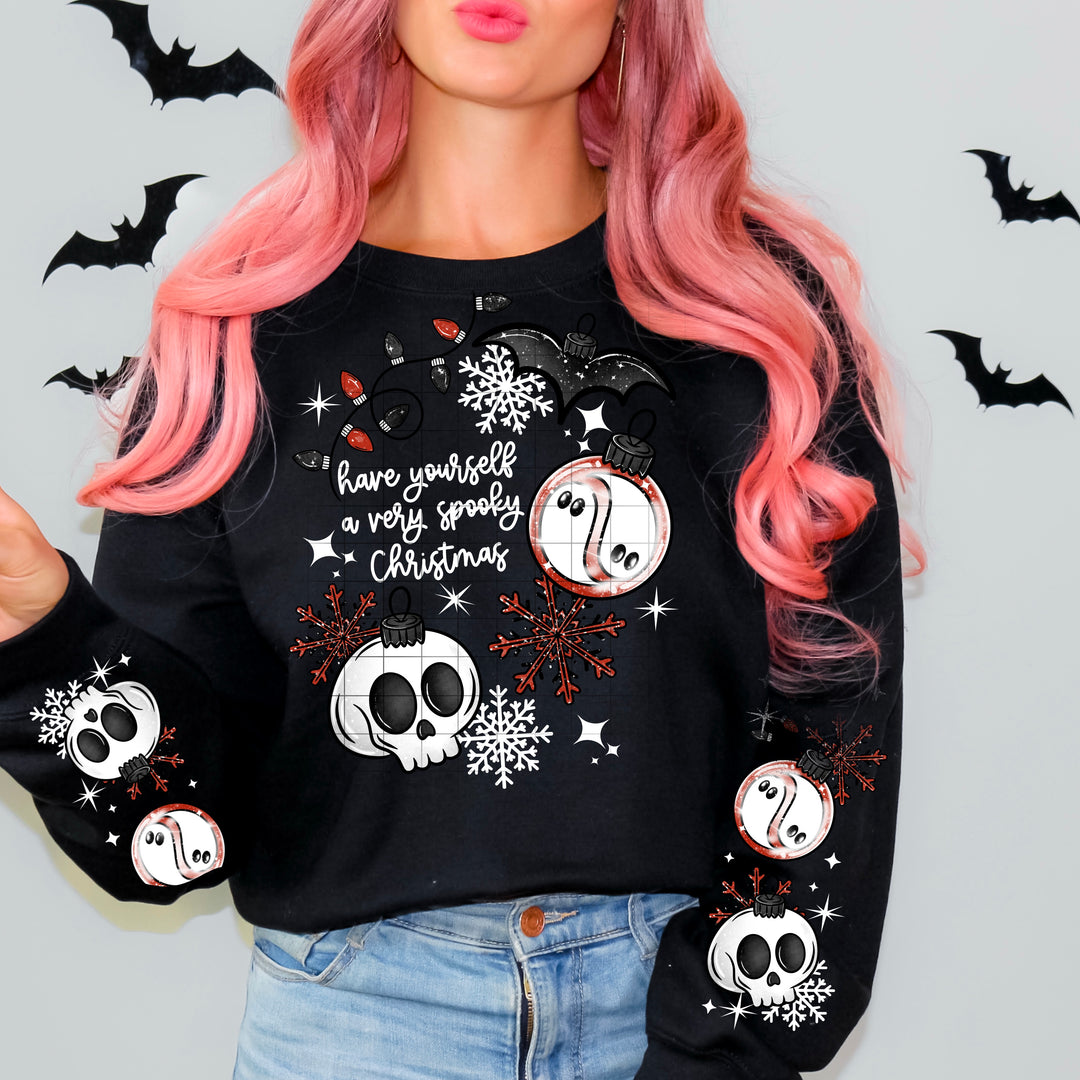 Have Youself a Spooky Christmas White Words DTF transfer design – image 1