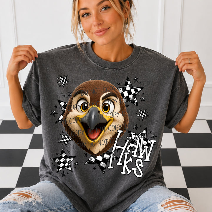 Hawks Big Mascot Energy mascot DTF transfer