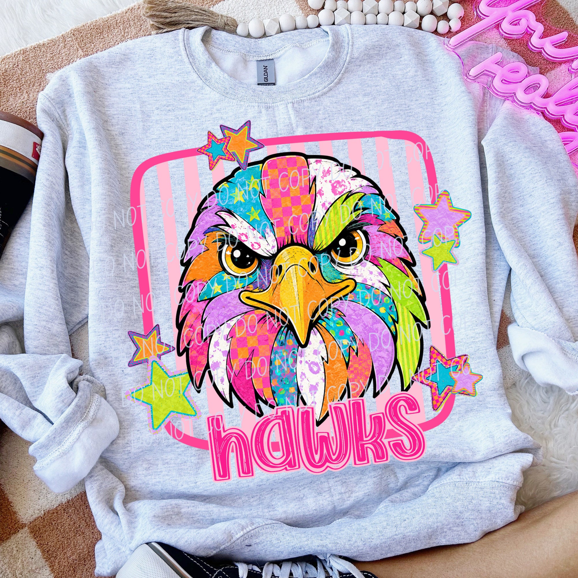 Funky Fresh Mascots HAWKS design