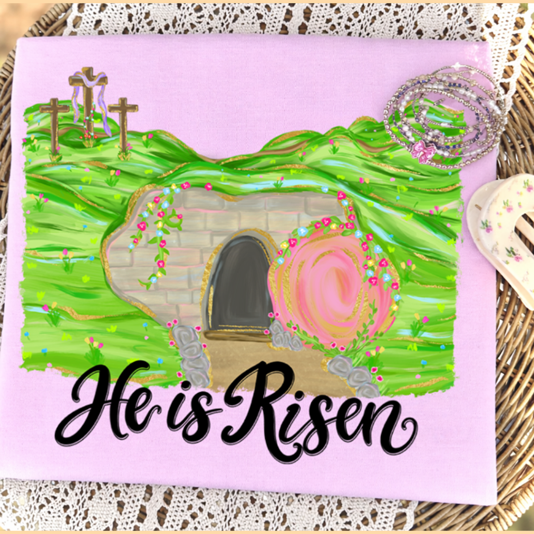 He is Risen Black – DTF Transfer – product image
