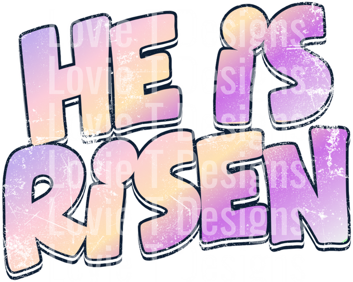 He Is Risen Halo Ombre DTF transfer design