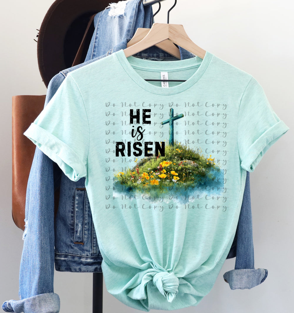 He Is Risen Spring DTF transfer design