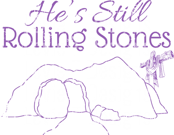 He's Still Rolling Stones Purple DTF transfer design