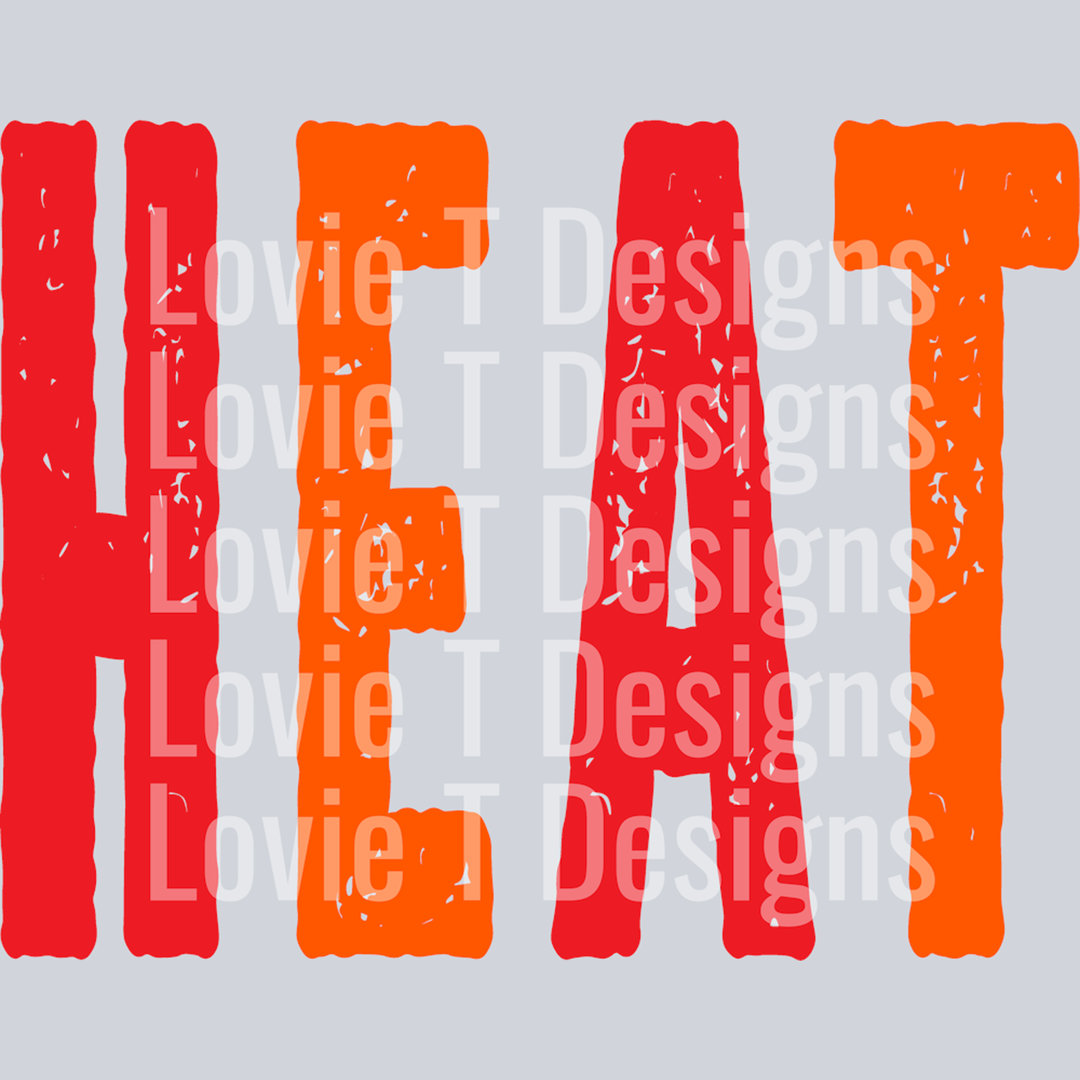 Heat Grunge Red and Orange – DTF Transfer – product image