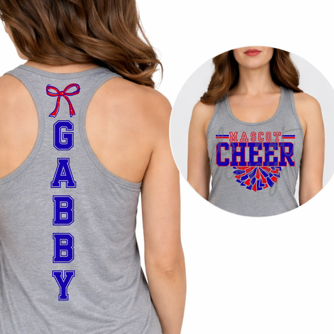 Cheer Vertical Name customizable DTF transfer mockup