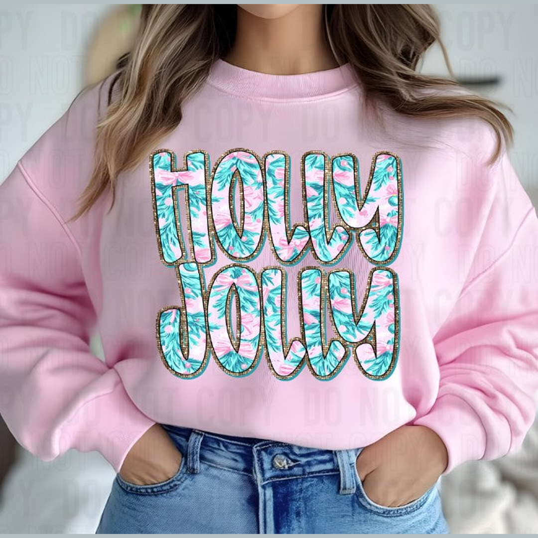 Holly Jolly Pastel – DTF Transfer – product image