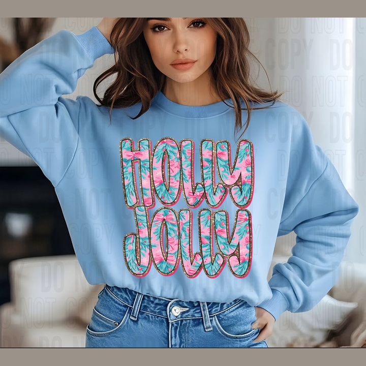 Holly Jolly Pink – DTF Transfer – product image