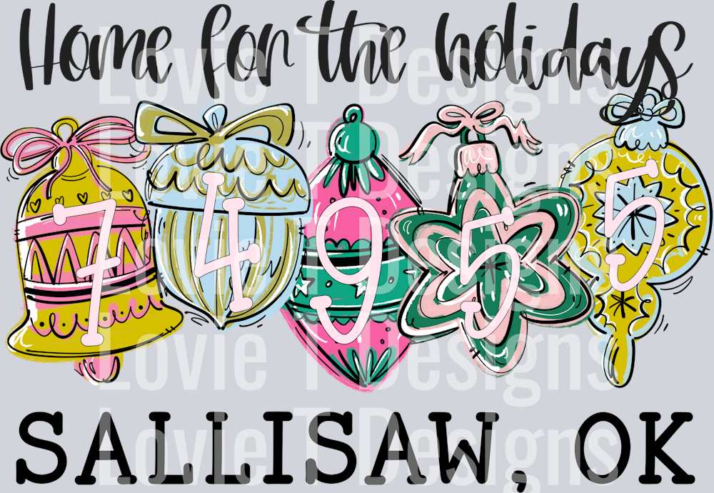 HOME FOR THE HOLIDAYS CHRISTMAS ORNAMENTS SALLISAW OK
