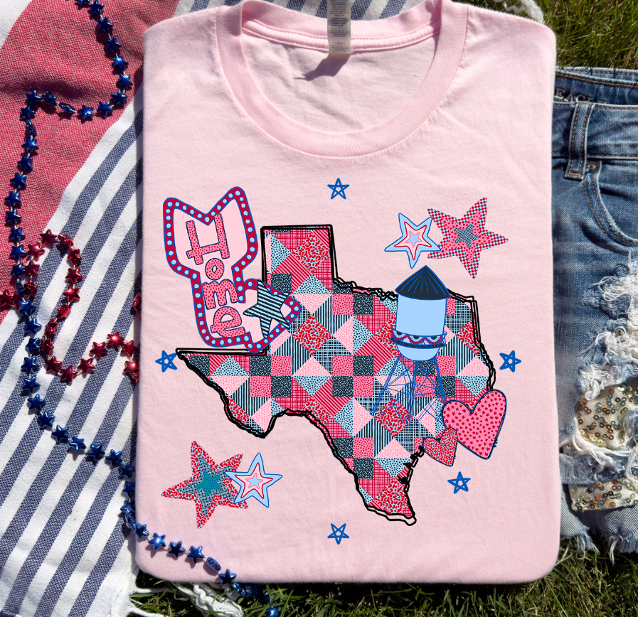 Home States Texas DTF transfer design