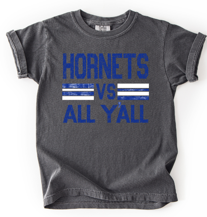 HORNETS VS ALL YALL ROYAL AND WHITE