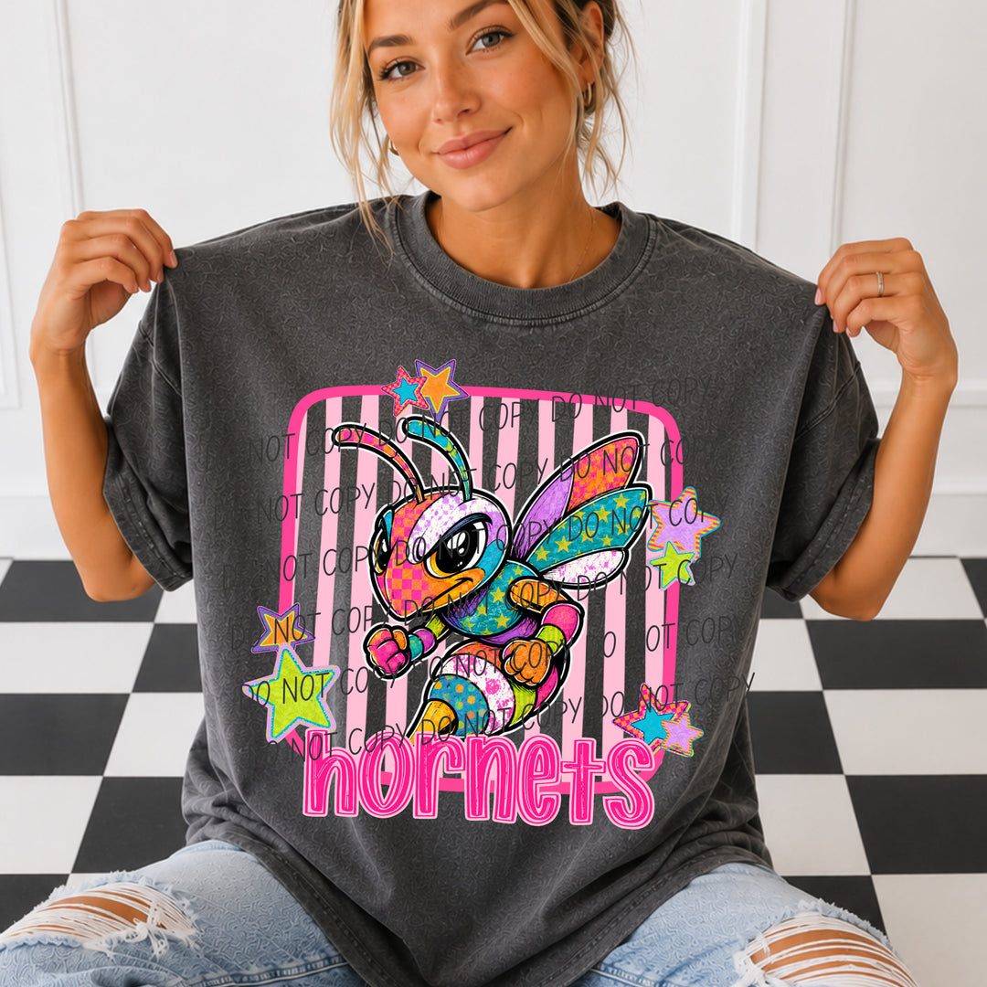 Hornets Funky Fresh mascot DTF transfer