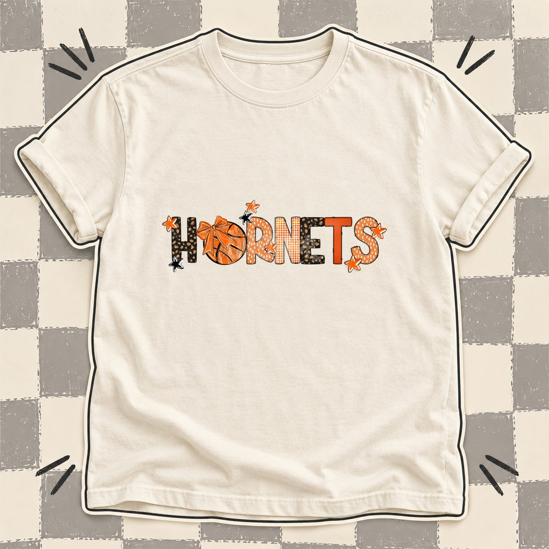 Hornets Mixed Doodle Basketball Mascots – Leopard Court DTF transfer mockup