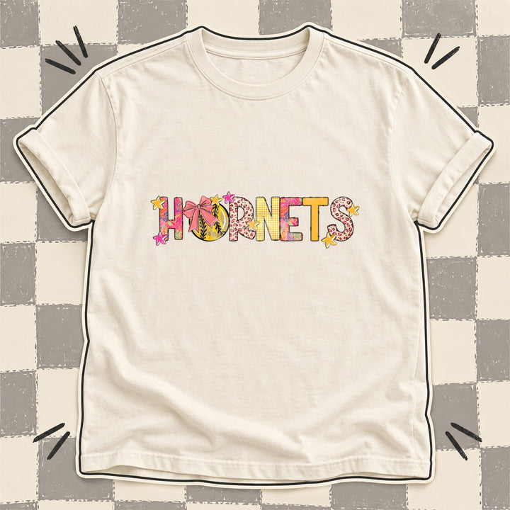 Hornets Mixed Doodle Softball Mascots – Softball Brights DTF transfer mockup