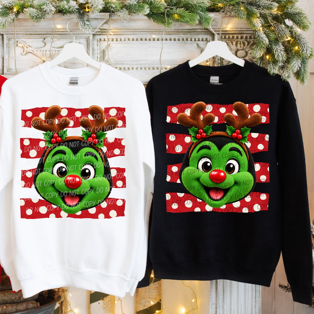 Hornet Green Reindeer Spirit Mascots DTF transfer
