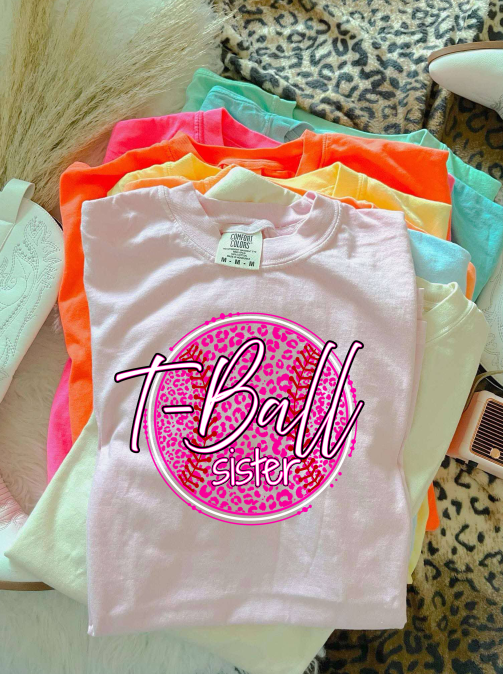 Hot Pink Cheetah T-Ball DTF transfer design