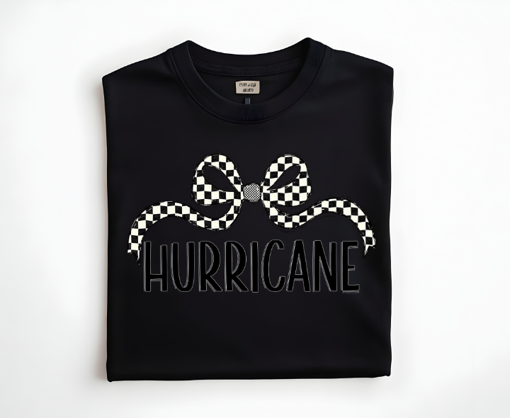 Hurricane Checker Wide Bow DTF transfer design – image 1