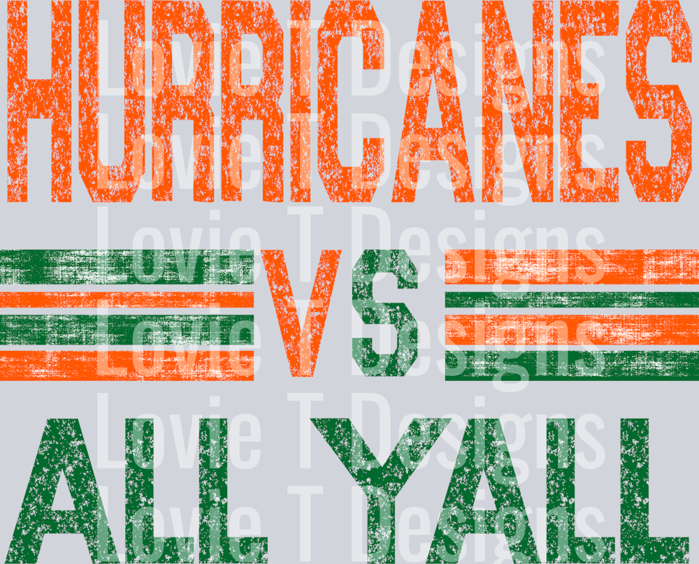 HURRICANES GREEN AND ORANGE VS ALL YALL