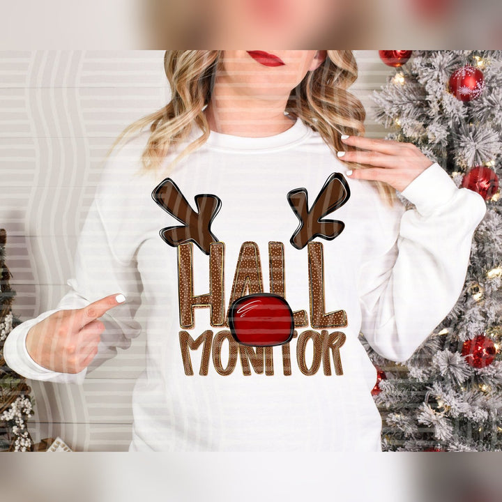 Hall Monitor Deer Antler School Staff DTF transfer
