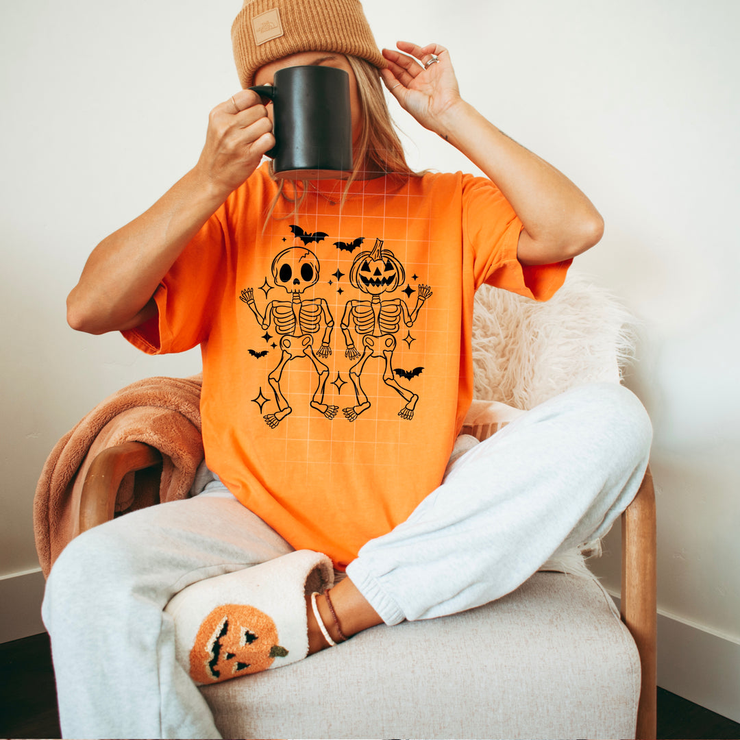 Halloween Skellies Single Color Black DTF transfer design – image 1