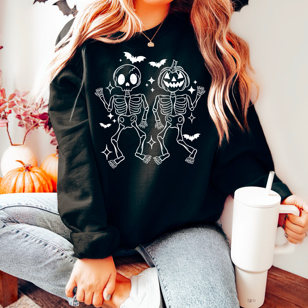Halloween Skellies Single Color White DTF transfer design – image 1