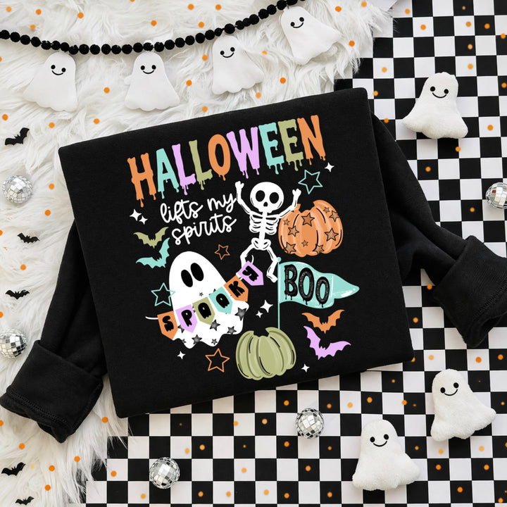 HALLOWEEN LIFTS MY SPIRITS Halloween DTF transfer design