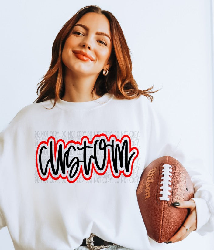 HANDWRITTEN NAME WITH OUTLINE