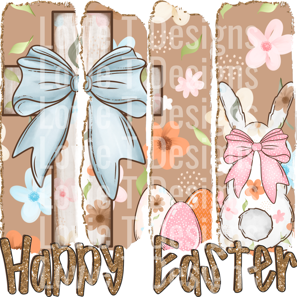 Happy Easter brushstroke