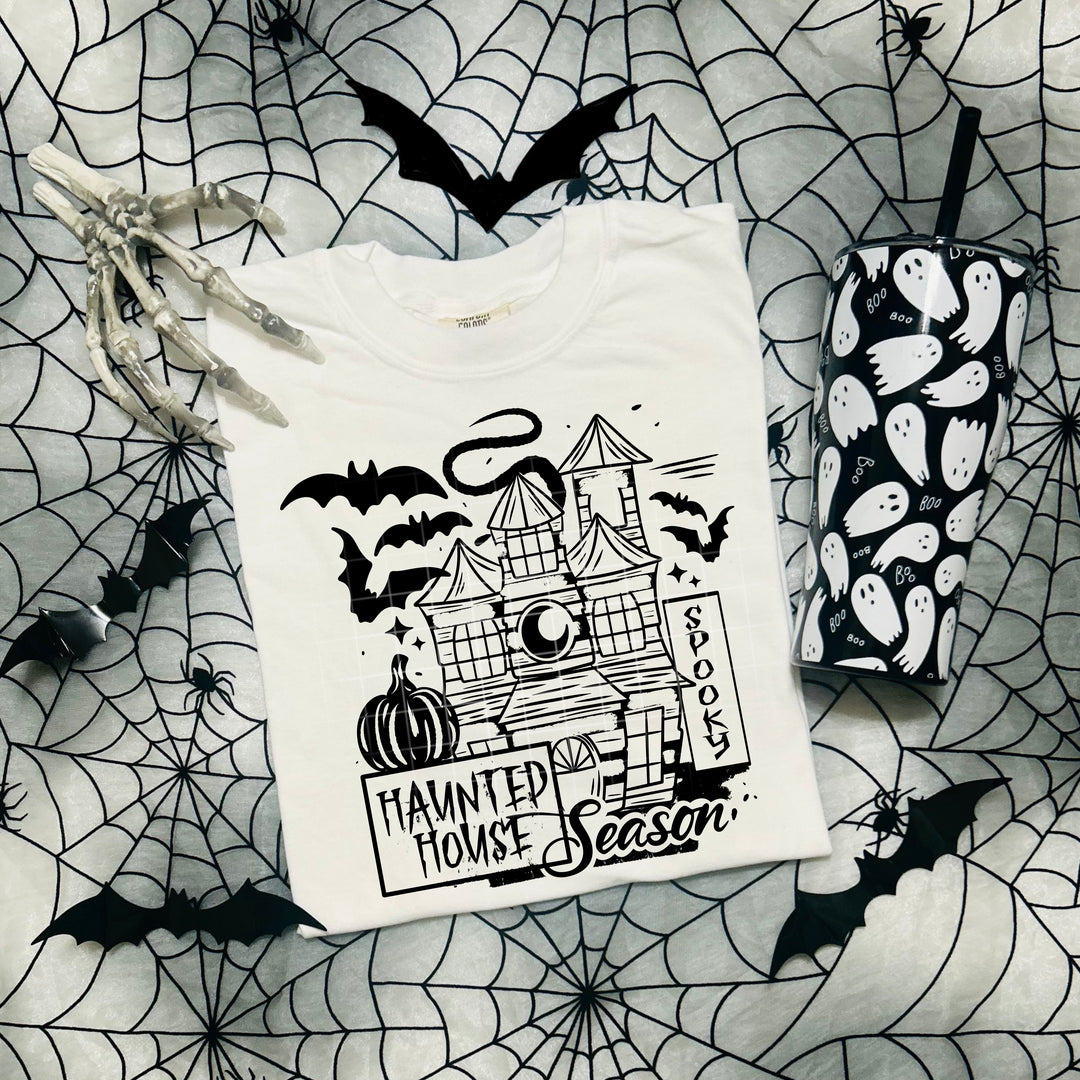 Haunted House Season Single Color DTF transfer design – image 1