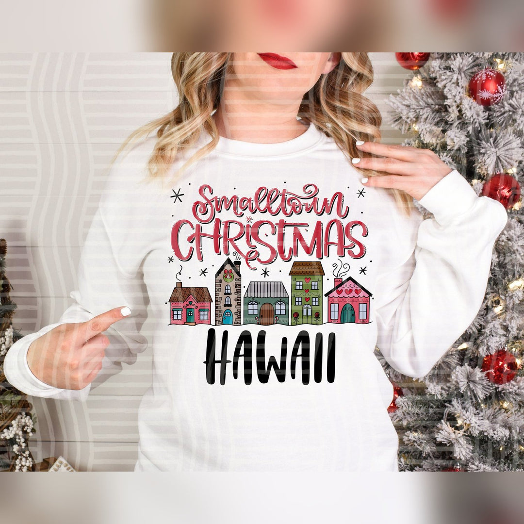 Hawaii Smalltown Christmas States DTF transfer