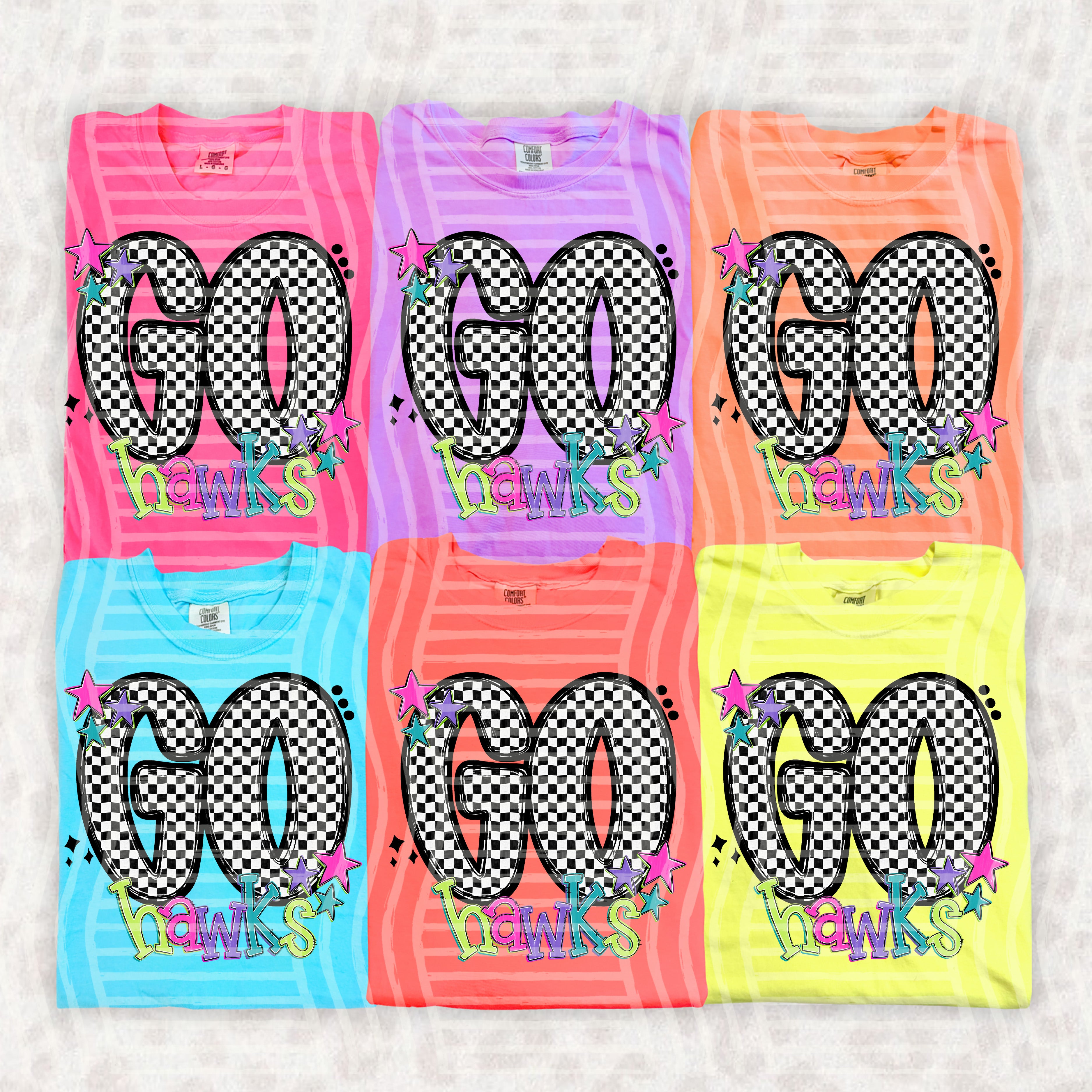 Go Checker Neons Mascots Hawks design