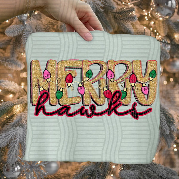 Merry Lights Mascots Hawks design