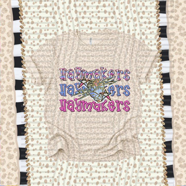 Haymakers Dolly Doodle mascot DTF transfer