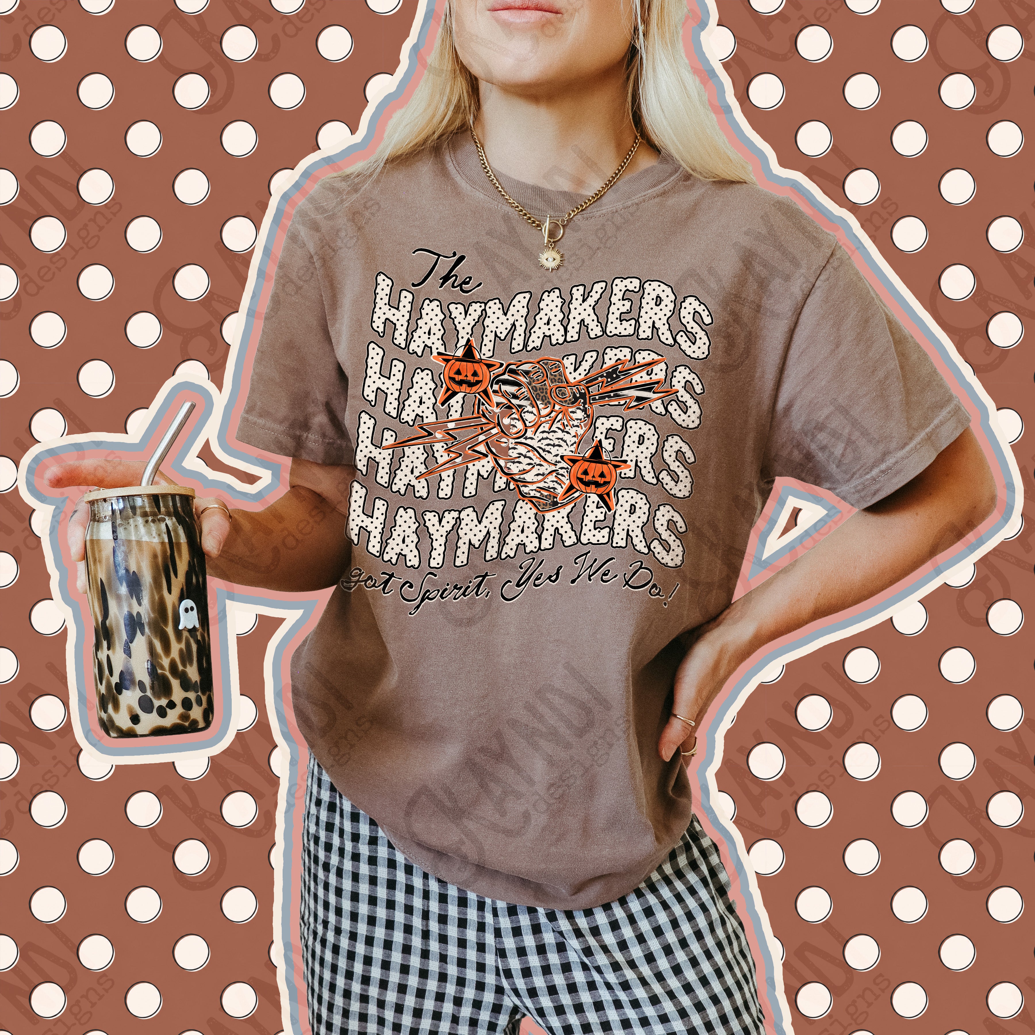 Patchwork Pumpkin Spirit Mascots Haymakers design
