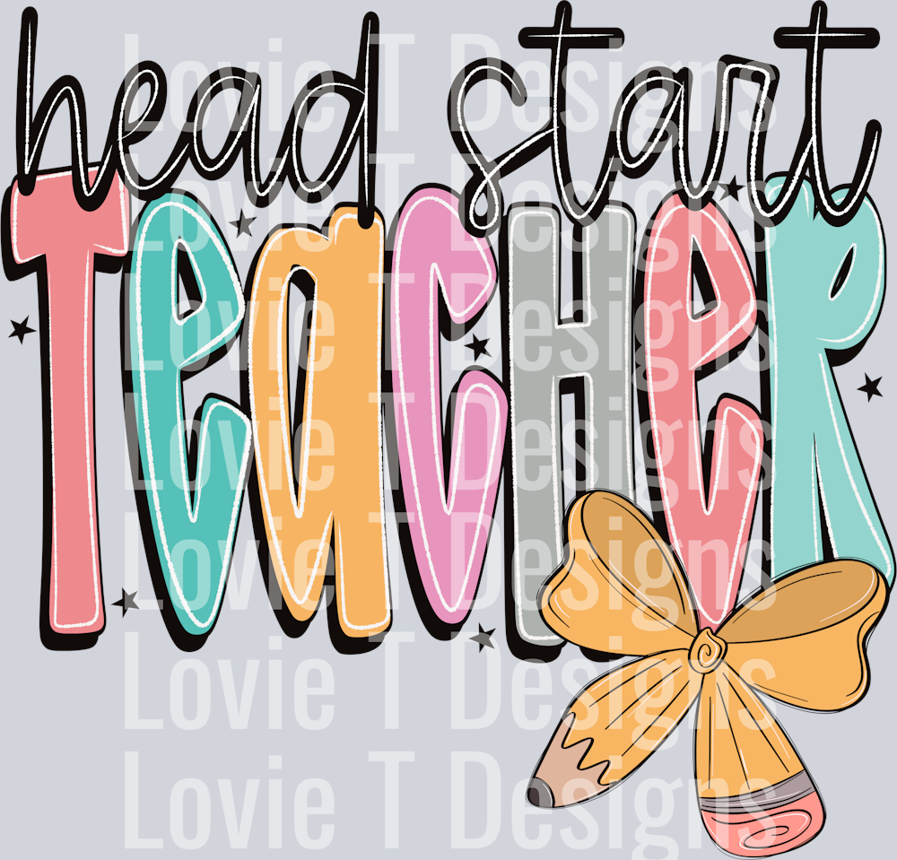 Head Start Teacher Doodle Pencil