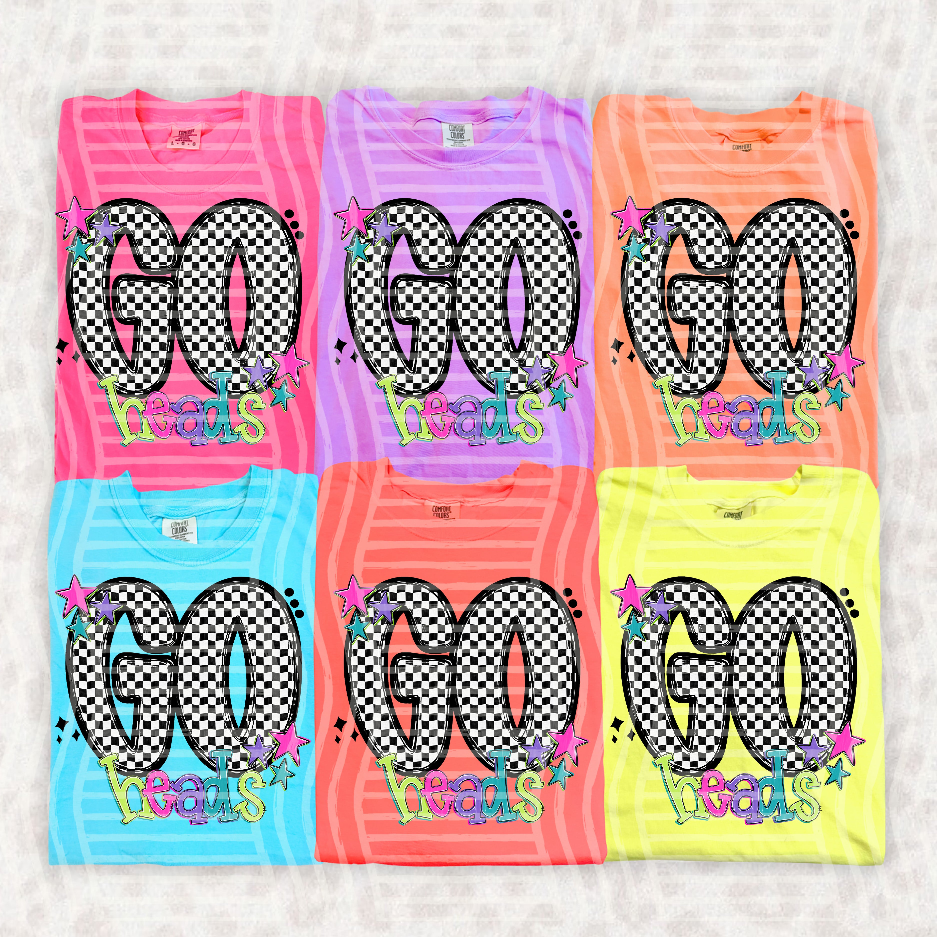 Go Checker Neons Mascots Heads design